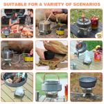 Adiwo 15800W Windproof Camping Gas Stove, Foldable Rocket Camping Stove with Carry Box, Outdoor Camping Gas Burner for Cooking, Hiking, Camping, Trekking, Picnic, Trekking, BBQ（Army Green）