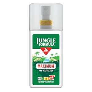 Jungle Formula Maximum Strength Insect Repellent Pump Spray (90ml - 50% DEET) - Up to 9 Hour Protection Against Mosquitoes, Ticks & Biting Insects - Mosquito Repellent for Travel & Domestic Use