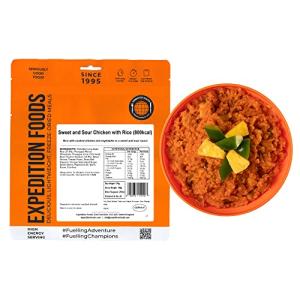 EXPEDITION FOODS Sweet and Sour Chicken with Rice (High Energy Serving / 800KCAL) | Freeze-Dried Camping & Hiking Food