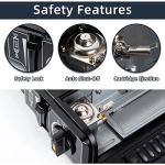 Taylor & Brown Black Portable Camping Stove with Cary Case & 8 Butane Gas | EN417 Compliant Premium Camping Stove Gas Portable | with Automatic Ignition & Heat Control