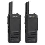 Retevis RB639 Walkie Talkie, 17mm Ultra Thin 2 Way Radio, 1000mAh Rechargeable USB-C, Walkie Talkies with Earpiece, VOX, License-Free Walkies for Restaurant, Retail (2 Pcs, Black)