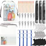 84 Pcs Homeless Care Package Supplies Bulk Hygiene Kits with Nail Clipper, Prepasted Disposable Toothbrushes, Razors, Ponchos, Combs, Socks & Drawstring Bags — Ideal Charity or Personal Travel Package