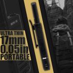 Retevis RB639 Walkie Talkie, 17mm Ultra Thin 2 Way Radio, 1000mAh Rechargeable USB-C, Walkie Talkies with Earpiece, VOX, License-Free Walkies for Restaurant, Retail (2 Pcs, Black)