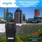 eSynic 6Pack Professional Walkie Talkies for Adults Rechargeable Walkie Talkies Best 16CH Walkie Talkie Long Rang VOX Radio Walky Talky With Earpieces Wonderful Gifts For Adults Kids etc