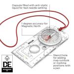 Silva compass navigation - EXPEDITION 4 - Scale 1:25k 1:40k 1:50k mm & inches - Navigation compass for advanced users and rescue professionals - Rotatable compass housing - Compass hiking