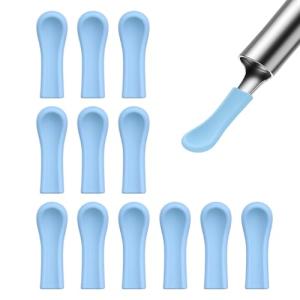 Scoop Tips - Reusable Cleaner Head Replacement Silicone, Ear Wax Removal Accessory, Visual Otoscope Device Component, Personal Hygiene Tool, Small Set White Material