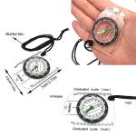 BOSOIRSOU 12pcs Orienteering Compass - Waterproof Hiking Backpacking Compass for Kids Camping Trip