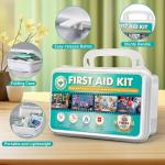 General Medi 120 Pieces Hardcase First Aid Kit - Includes Instant Cold Pack, Emergency Blanket for Travel, Home, Office, Vehicle, Camping, Workplace & Outdoor