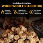 200 Wood Wool Ecoblaze Natural Firelighters - 3.4kg of High Density Long Burning Natural Firelighters Firestarters for BBQ, stoves and More for The Ultimate fire lighters Starter