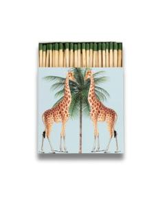 Curator Home Luxury Gift Long Safety Matches I Stylish Square Matchbox (Giraffes)