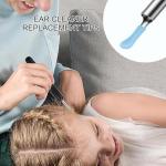 Scoop Tips - Reusable Cleaner Head Replacement Silicone, Ear Wax Removal Accessory, Visual Otoscope Device Component, Personal Hygiene Tool, Small Set White Material