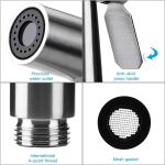 Bidet Sprayer for Toilet,Stainless Steel Handheld Bidet Spray Tap,Muslim Shower for Toilet for G1/2 Hose Connectors,Bidet Shower Head for Cloth Diaper Kitchen Cleaning,Personal Hygiene(Silvery)