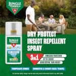 Jungle Formula Dry Protect Insect Repellent (90ml Spray Bottle) - DEET Free Mosquito, Midge & Biting Insect Repellent - Up To 6 Hours Protection From Bites - Non Greasy, Lightly Fragranced Bug Spray