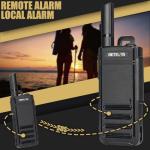 Retevis RB639 Walkie Talkie, 17mm Ultra Thin 2 Way Radio, 1000mAh Rechargeable USB-C, Walkie Talkies with Earpiece, VOX, License-Free Walkies for Restaurant, Retail (2 Pcs, Black)