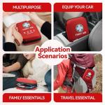 First Aid Kit - 170 Pieces Hard Case and Lightweight - Includes Instant Cold Pack,Emergency Blanket for Travel, Home, Office, Vehicle