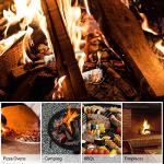 KEPLIN Natural Firelighters - 200 Pack | Eco Friendly Wood Firelighters | Quick Wood Wax Flame Fire Starters | Safe to Use | Ideal for Stoves, Open Fires, BBQ's & Pizza Ovens