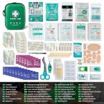 General Medi First Aid Kit - 170 Pieces Hard Case and Lightweight - Includes Instant Cold Pack,Emergency Blanket for Travel, Home, Office, Vehicle, Camping, Workplace & Outdoor (Green)