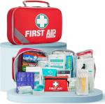 General Medi First Aid Kit (215 Piece) + 43 Piece Mini First Aid Kit - Includes Emergency Blanket, Bandage, Scissors for Home, Car, Camping, Office, Boat, and Traveling