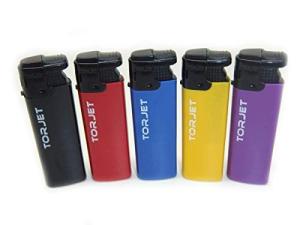 5 x TorJet Windproof Turbo Lighters Powerful Refillable Red Purple Black Yellow Blue Electric