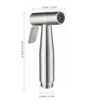Bidet Sprayer for Toilet,Stainless Steel Handheld Bidet Spray Tap,Muslim Shower for Toilet for G1/2 Hose Connectors,Bidet Shower Head for Cloth Diaper Kitchen Cleaning,Personal Hygiene(Silvery)