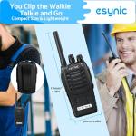 eSynic 6Pack Professional Walkie Talkies for Adults Rechargeable Walkie Talkies Best 16CH Walkie Talkie Long Rang VOX Radio Walky Talky With Earpieces Wonderful Gifts For Adults Kids etc