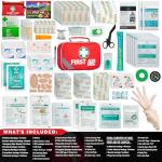 General Medi First Aid Kit (215 Piece) + 43 Piece Mini First Aid Kit - Includes Emergency Blanket, Bandage, Scissors for Home, Car, Camping, Office, Boat, and Traveling