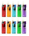 ezkart | Pack of 10 - Multipack Assorted Coloured Lighters with Adjustable Flame Lighter (10)