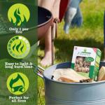 Flamers Firelighters - 24 Units Natural Fire Lighters for Wood Burner Firepit Bbq Pizza Oven Fireplace Chimenea Barbecue Fire Starter - Firestarter for Kiln Dried Kindling Log Coal Charcoal Briquette