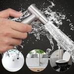 Bidet Sprayer for Toilet,Stainless Steel Handheld Bidet Spray Tap,Muslim Shower for Toilet for G1/2 Hose Connectors,Bidet Shower Head for Cloth Diaper Kitchen Cleaning,Personal Hygiene(Silvery)