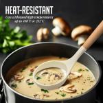 Kitchen Utensil Set, 12 PCS Silicone Cooking Utensils Set with Wooden Handle, Heat Resistant, Nonstick Cookware Tongs Spatula Spoon Set, Dishwasher Safe, Best Kitchen Tools (Cream)