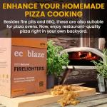 200 Firelighters - Ecoblaze Natural Firelighters | Fast lighting & Odourless, Fire Lighters For Wood Burners & BBQ Ovens, Stoves & Fireplaces