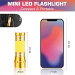 EverBrite 4-Pack Small LED Torches, Batteries Included, Thick-Walled Aluminium Pocket Flashlight Set for Party Favours, Camping, Gifts, and Emergency Use