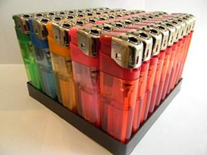 Raxter 50 ELECTRONIC REFILLABLE LIGHTERS WITH ADJUSTABLE FLAME
