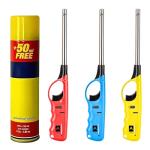 Aspect X3 Refillable BBQ Lighter – Clipper Gas, Adjustable, Multi-Use for Kitchen, BBQ, Candles, Camping (Set of 4)