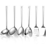 Evanda Kitchen Utensils Set 6pcs, Stainless Steel Cooking Utensils Set, Heavy Duty Kitchen Tools Spatulas Set, Home Essentials Kitchen Accessories