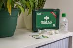 St John Ambulance Medium Workplace First Aid Kit | BS 8599-1:2019 Compliant | for 25 – 50 People | with Wall Bracket | Eco-Friendly Packaging