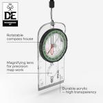 Silva Compass Outdoor - Ranger Hiking Compass - Map Scales 1:25k & 1:50k - For Basic Outdoor Activities - Rotating Housing with Rubber Grip - For Hiking and Military