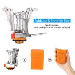 Odoland Camping Cookware Set With Stove for 1-2 People - Portable Campfire Stainless Steel Cook Gear Traveling Cooking Equipment Utensils Outdoor Cooking Kit for Trekking Hiking Picnic