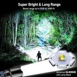 Blukar LED Torch Rechargeable, Ultra High Lumens Super Bright Torches - Adjustable Focus,5 Modes,5000 mAh Long Lasting,IP67 Waterproof,Powerful Handheld Flashlight for Camping,Hiking,Emergency-Black