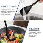 Silicone Kitchen Utensils Set - 12pcs Cooking Utensils Set with Holder, BPA Free Food Grade Non Stick Coating Silicone Spatulas Kitchen Utensils, Heat Resistant & Easy Clean, Black