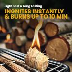 200 Firelighters - Ecoblaze Natural Firelighters | Fast lighting & Odourless, Fire Lighters For Wood Burners & BBQ Ovens, Stoves & Fireplaces