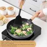 Silicone Kitchen Utensils 22 Pieces, Set of Utensils da Cucina per Pentole Antiaderenti, Heat and Non-Stick with Wooden Handle for Utensils BPA Free (Black)