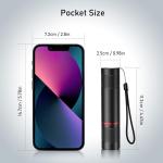 Blukar LED Torch Rechargeable, 2000L Super Bright Adjustable Focus Flashlight, 4 Lighting Modes, Long Battery Life, Waterproof Pocket Size Torch for Power Cuts, Emergency, Camping, Hiking, Outdoor