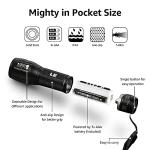 LE LED Torch, LE1000 Powerful Handheld Flashlight, Super Bright, Pocket Size, Lightweight, Suit for Camping, Cycling, Running, Dog Walking and More Outdoor Use, 6 AAA Batteries Included, Pack of 2