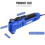 Oscillating Multi Tool 300W Quick-fit Blade Design, 22000RPM, 3°Oscillation Angle Electric Oscillating Saw with 15pcs Accessories for Cutting, Sanding and Scraping