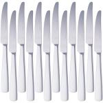 Amazon Basics Stainless Steel Dinner Knives With Square Edge, Pack of 12, Silver