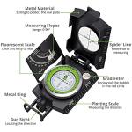 Proster Compass Hiking with Clinometer - Professional Navigation Compass with Fluorescent Scale Carry Bag for Camping Mountaineering Boating