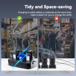 Retevis RT27 Walkie Talkies, Walkie Talkies for Adults Long Range, with 6 Way Charger, Rechargeable 2 Way Radio Hand Free, PMR446 License Free Radio Communication for School Security (6 Pack, Black)