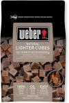 Weber Firelighters (48 Pieces), ecological, environmentally friendly, odorless and smokeless firelighters, for lighting charcoal and briquettes, constant flame - brown (17612)