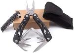 Grizef Multitool Pliers, Durable Stainless Steel 24-in-1 Multi-Purpose Pocket Folding Pliers with Screwdriver Kits, Outdoor Multi-Functional Utility Tools for Outdoor Activities, DIY Activities